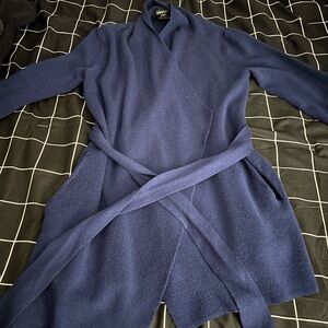 Elegant Navy Wrap Dress